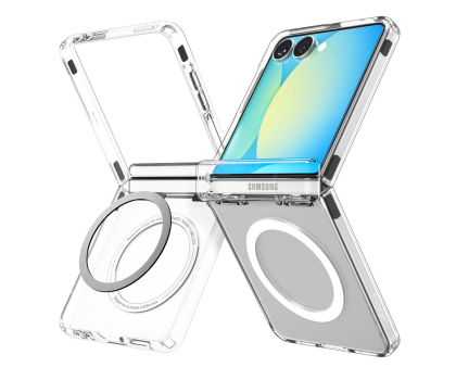 Etui / obudowa na smartfona Spigen Ultra Hybrid Pro Magsafe do Galaxy Z Flip 7 Clear/White